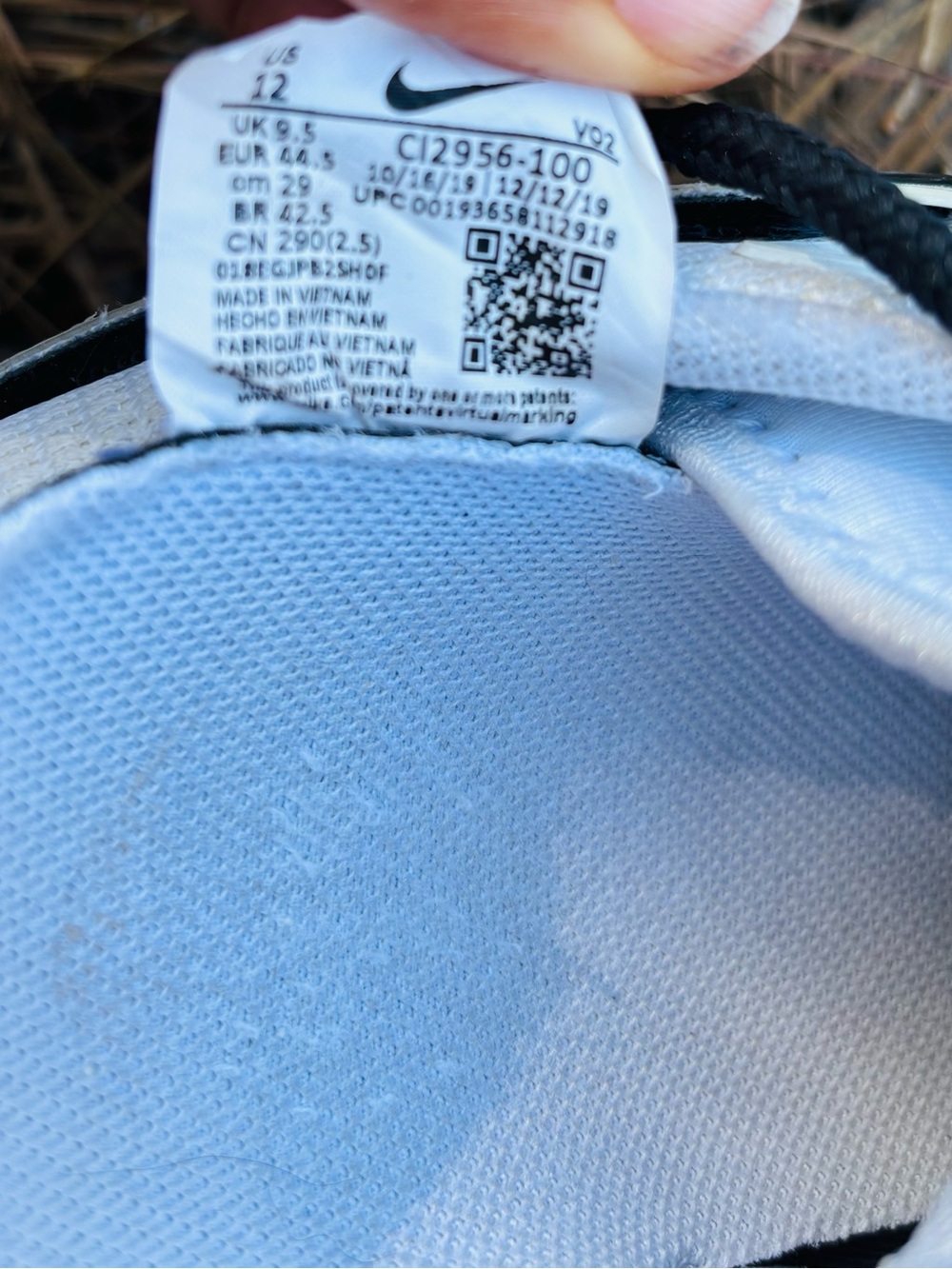 Nike React Hyperset Volleyball White & Black Sneakers with Gum Outsole Size 12 - Picture 12 of 12
